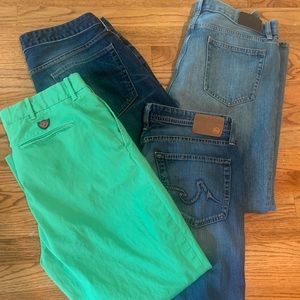 Like new designer jeans (3) and golf pant.